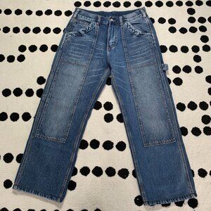 Carpenter Jeans Mens 30 Light Wash Denim Double Knee Workwear Utility Y2K Retro
